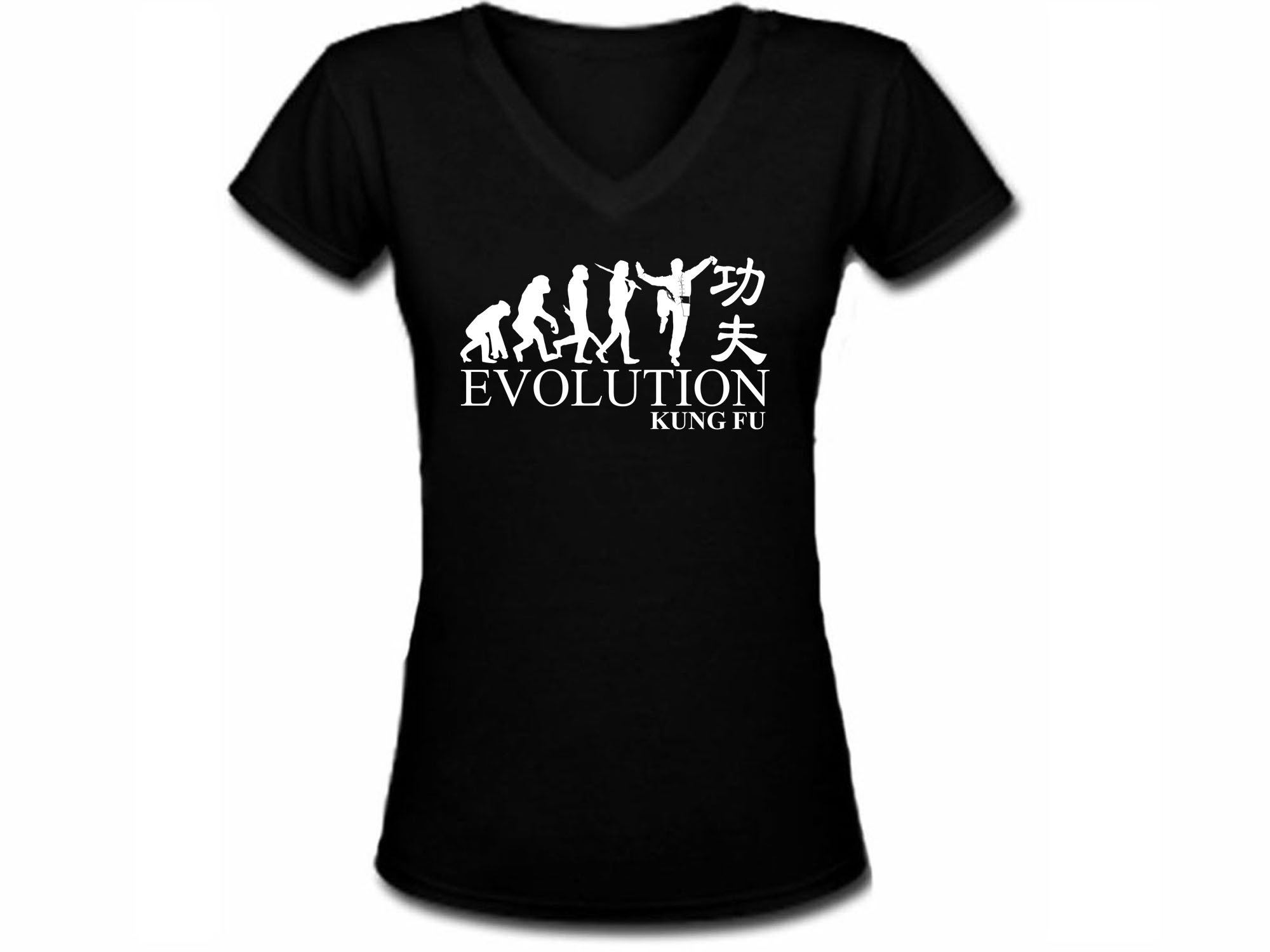 Kung fu Evolution women or junior black t-shirt 1